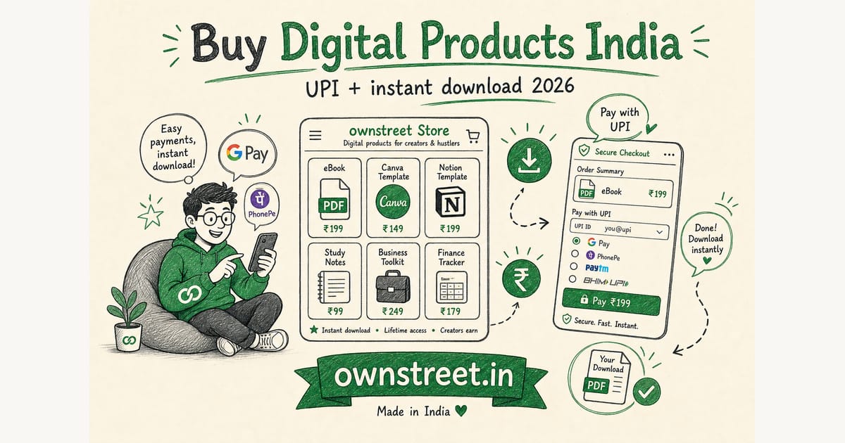 Buy Digital Products India (2026) | UPI + Instant