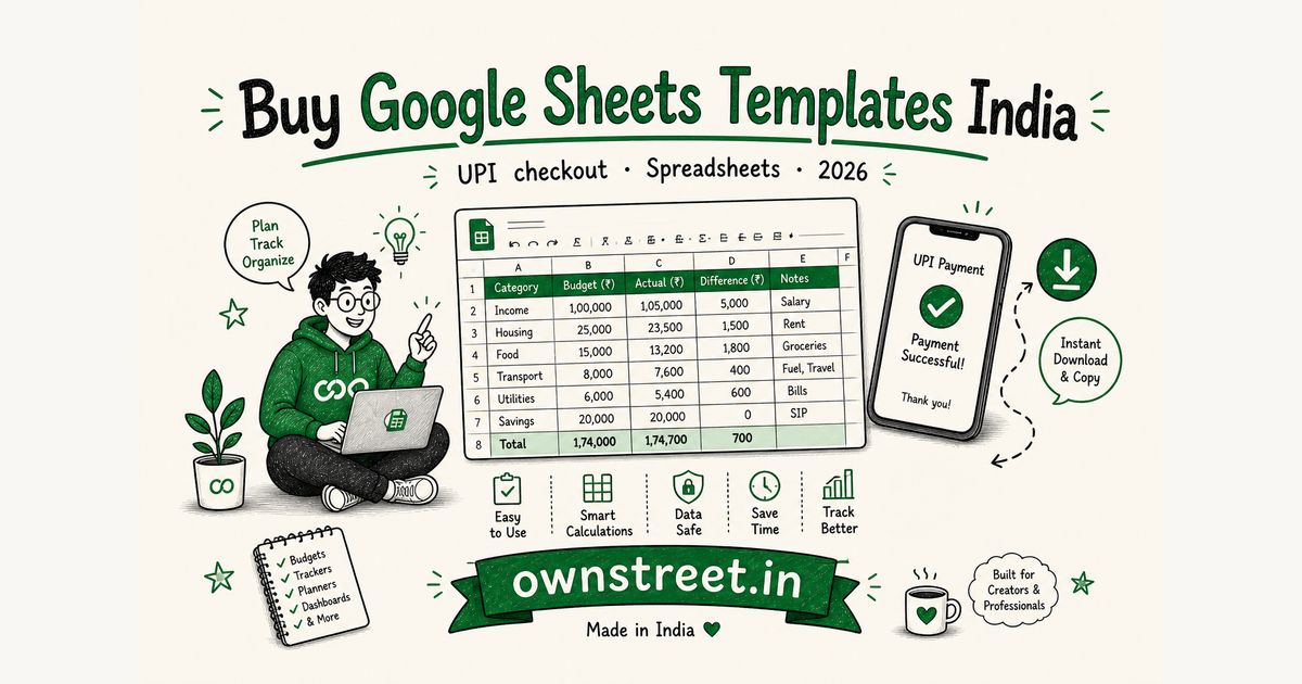 Buy Google Sheets Templates India (2026)