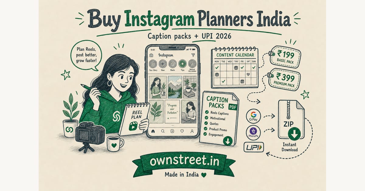 Buy Instagram Planners India (2026) | UPI