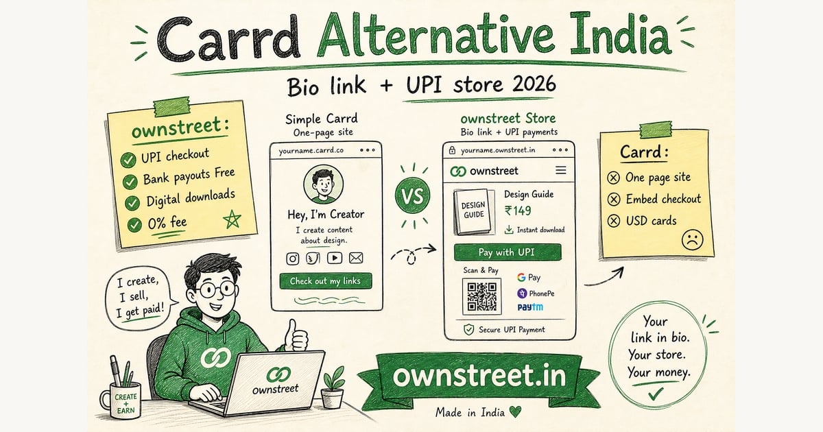 Carrd Alternative India (2026) | Bio Link + UPI Store