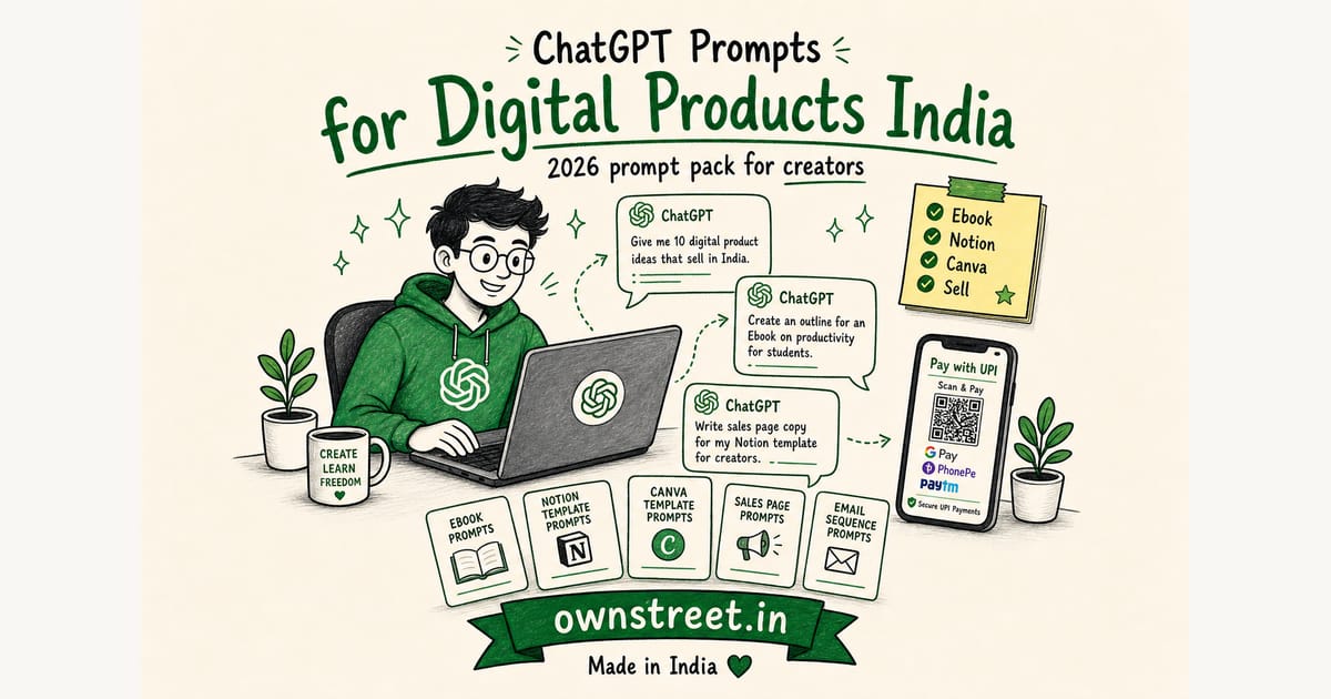 ChatGPT Prompts for Digital Products India (2026)