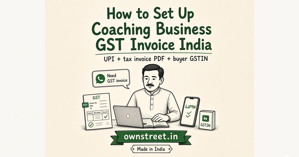 How to Set Up Coaching Business GST Invoice India
