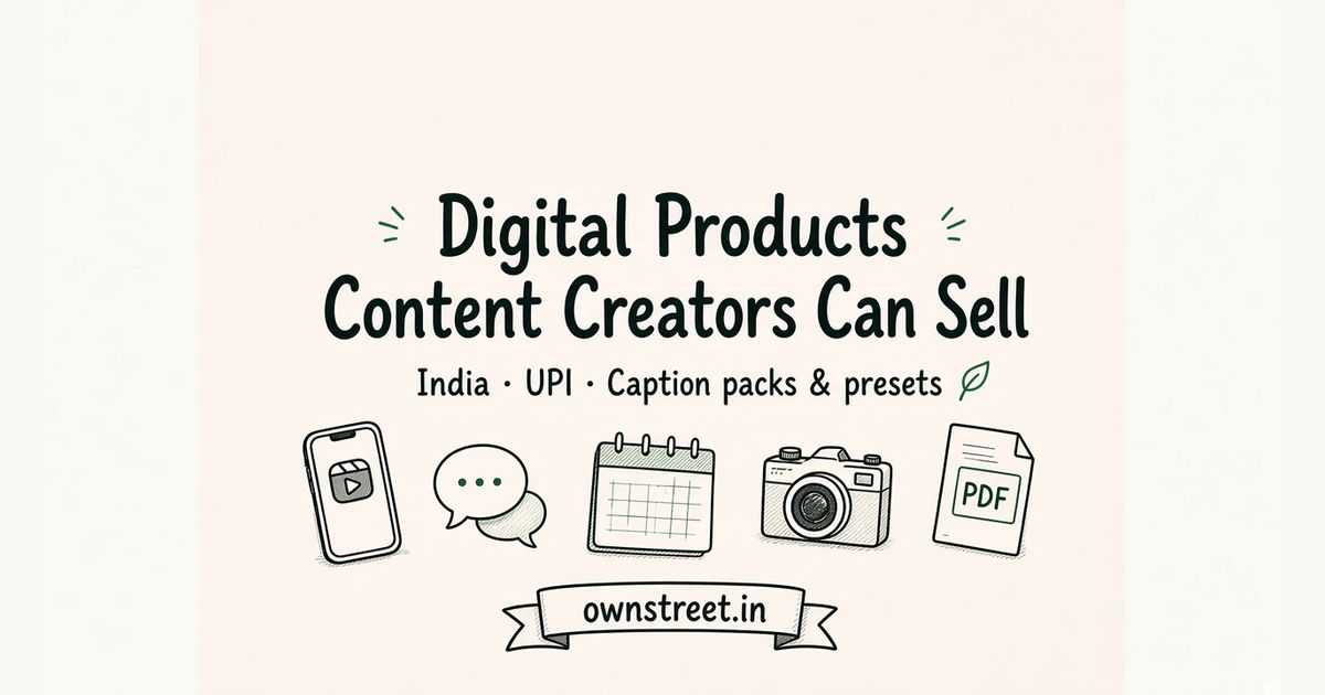Digital Products Content Creators Can Sell in India