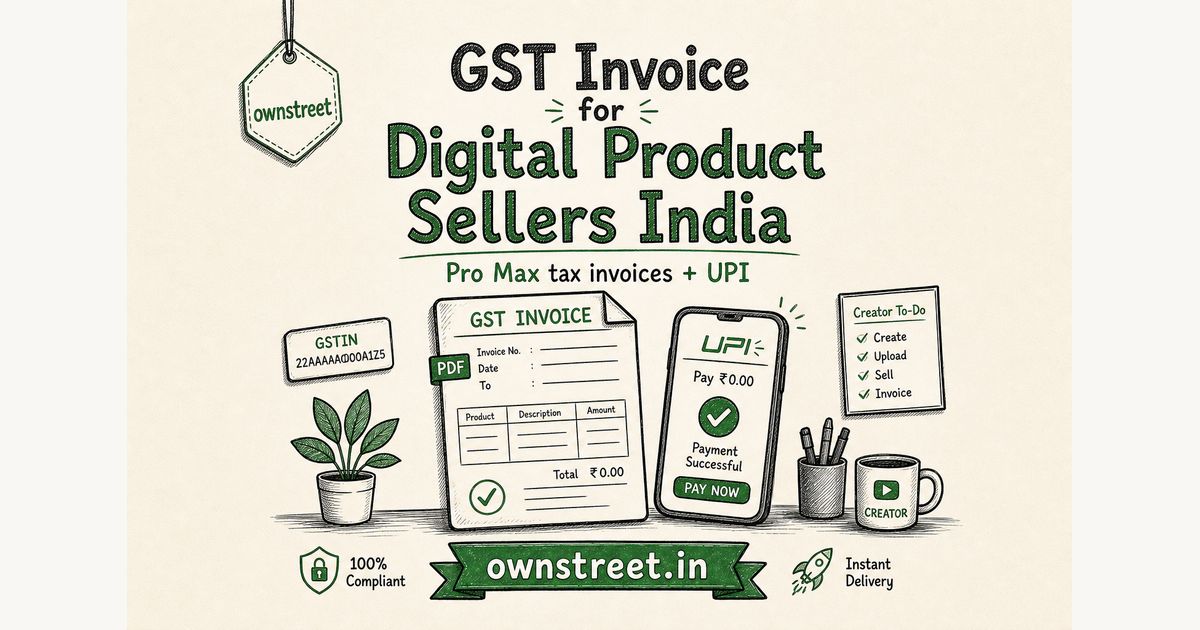 GST Invoice for Digital Product Sellers India