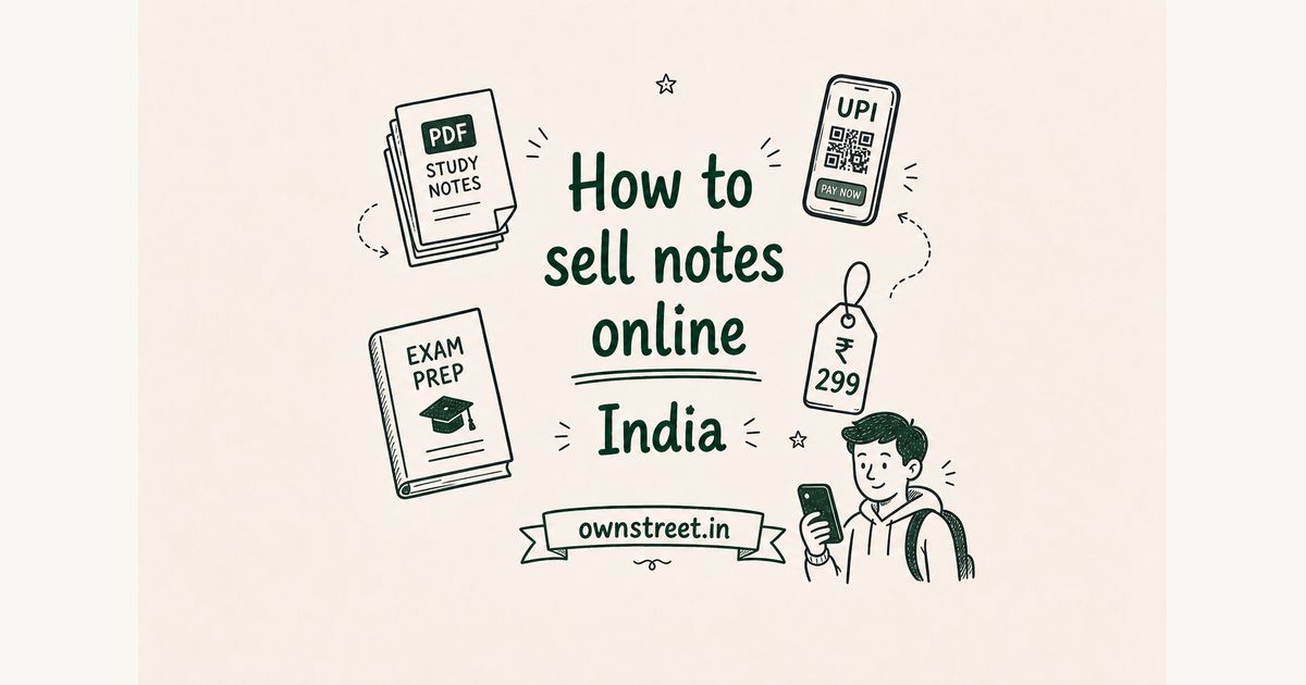 How to Sell Notes Online India (2026 Guide)