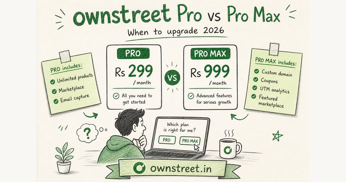 ownstreet Pro vs Pro Max (2026) | When to Upgrade