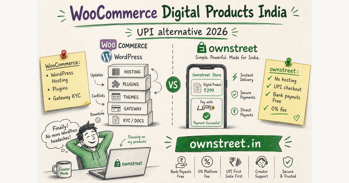 WooCommerce Digital Products India (2026) | UPI Alternative